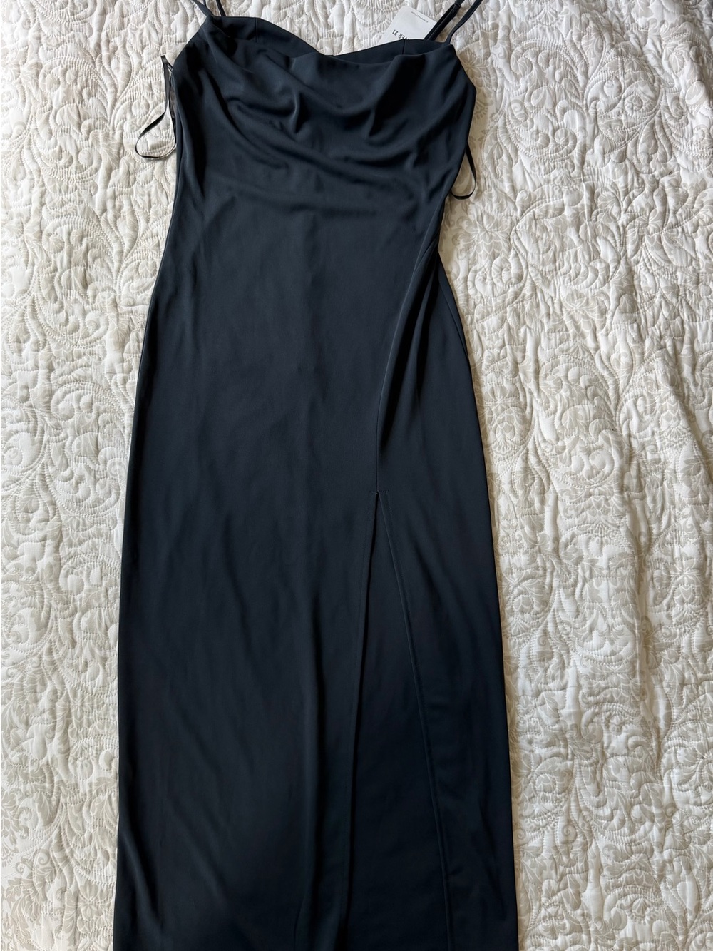 Forever 21 Black Cowl Neck Maxi Slip Dress